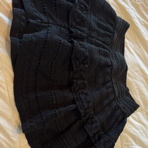 Aerie Black Textured Skirt